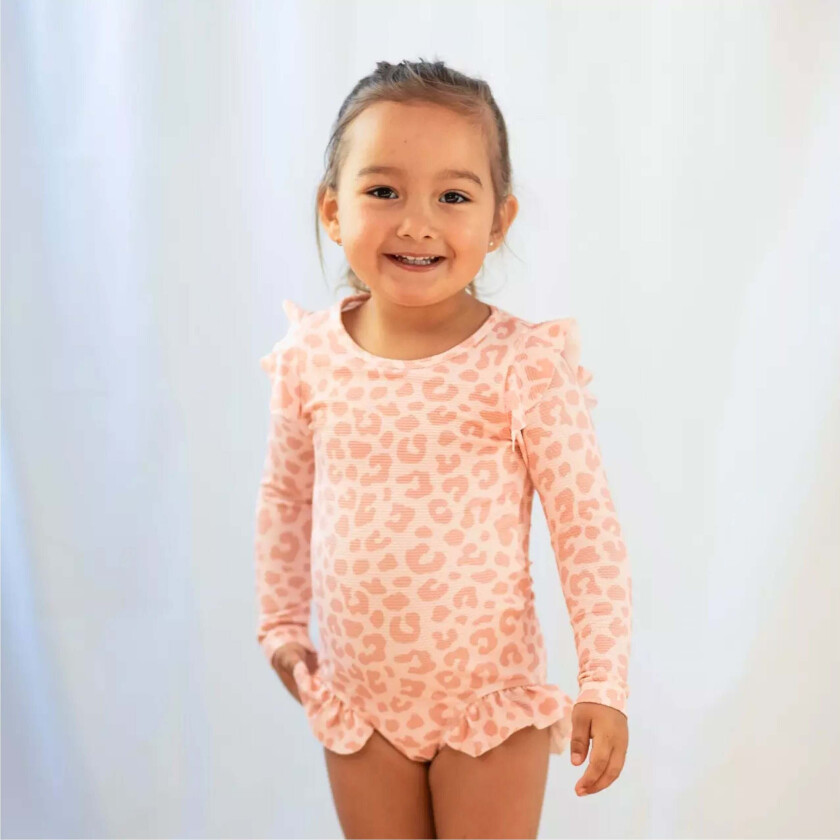 UV-Badedrakt, Pink Leo, 74-80 - Badetøy - Elastan,Polyamid