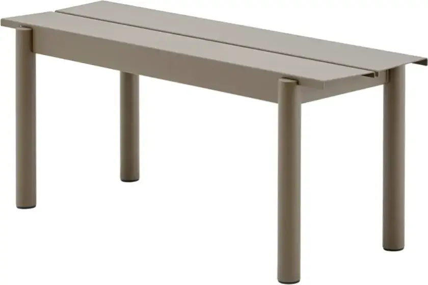 Linear Steel Benk 110x34 cm Taupr