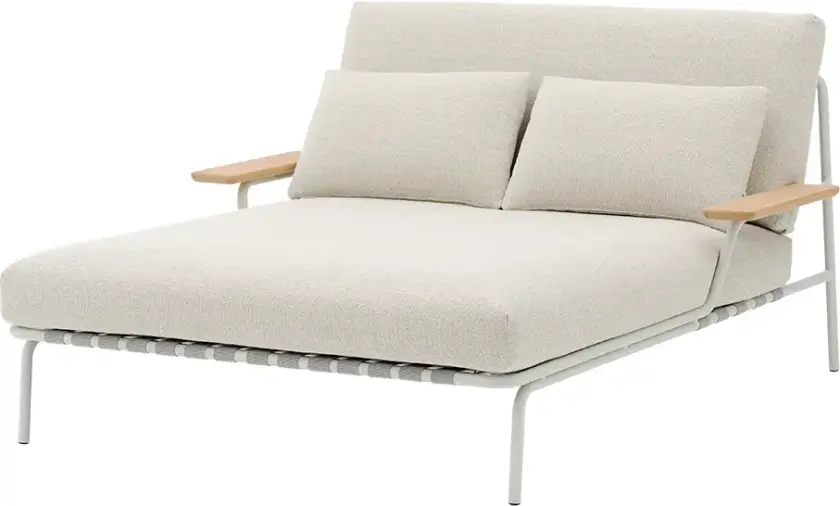 Loungebed Settle med armlener Grey