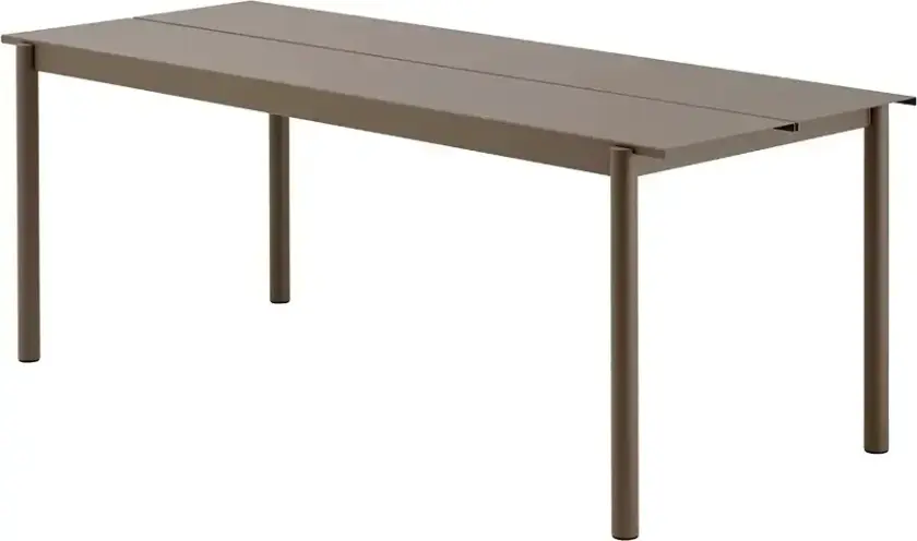 Linear Steel Spisebord 200X75 cm Taupe
