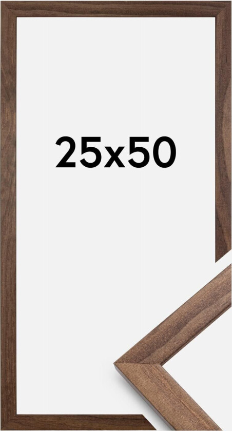 Ramme Stilren Akrylglass Valnøtt 25x50 Cm