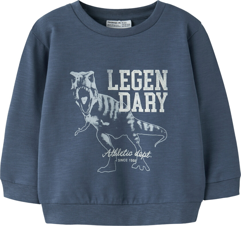 Collegegenser - NmmFento - Vintage Indigo - - 2 år (92) - Collegegenser