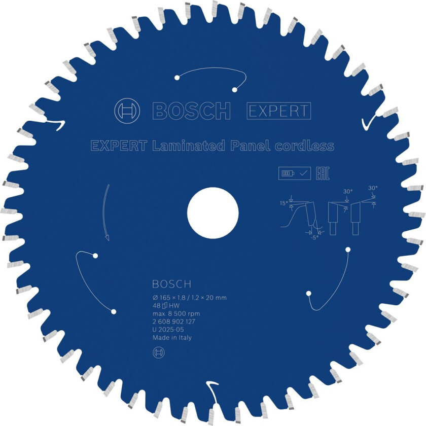 BOSCH SAGBLAD 165X20X1,8 48T -5G LA CL EXP
