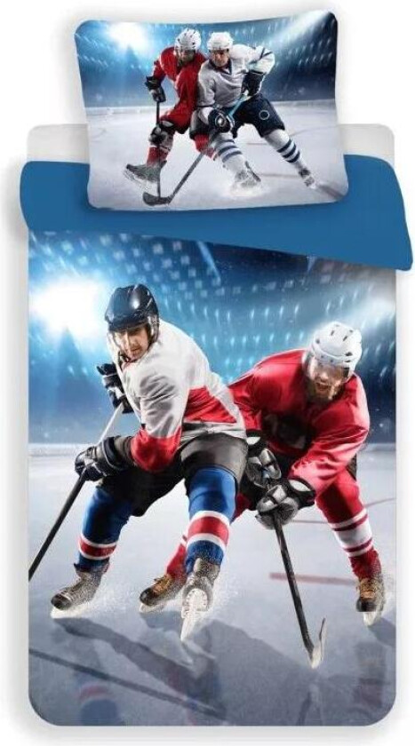 Ishockey Fight Sengetøy Sengesett 140x200+70x90cm