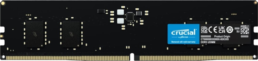 DDR5 - modul - 8 GB - DIMM 288-pin - 5600 MHz / PC5-44800 - CL46 - 1.1 V - ikke-bufret - on-die ECC - svart