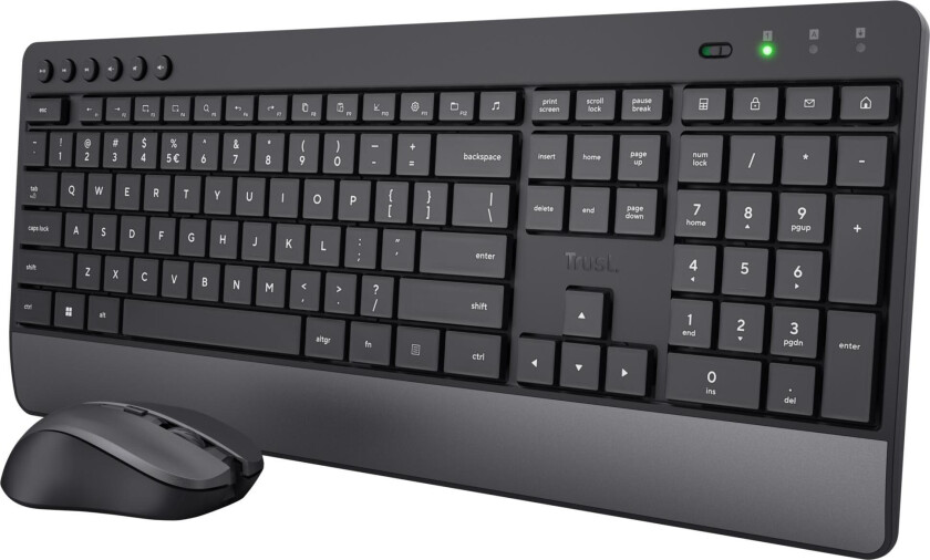 Trezo tastatur Mus inkluderet Kontor RF trådløst QWERTZ Schweizisk Sort