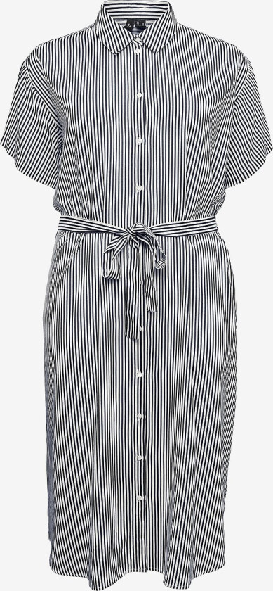 Skjortekjole vmBumpy SS Shirt Dress Wvn Noos Curve - Blå