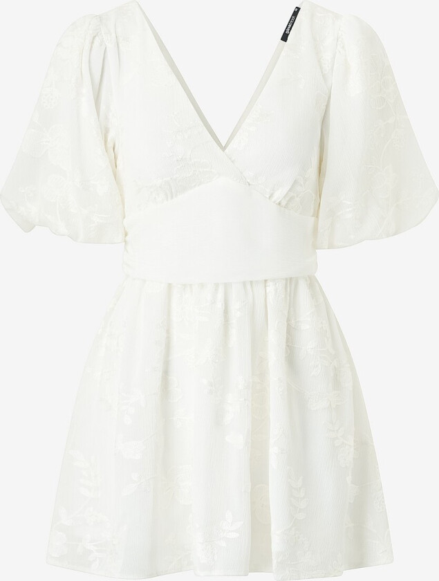 Kjole Embroidered Mini Dress - Hvit