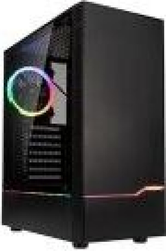 GamersWear Kolink Inspire K9 - Midi-tower - ATX - sidepanel med vindu (herdet glass) - ingen strømforsyning (ATX) - svart - USB/lyd