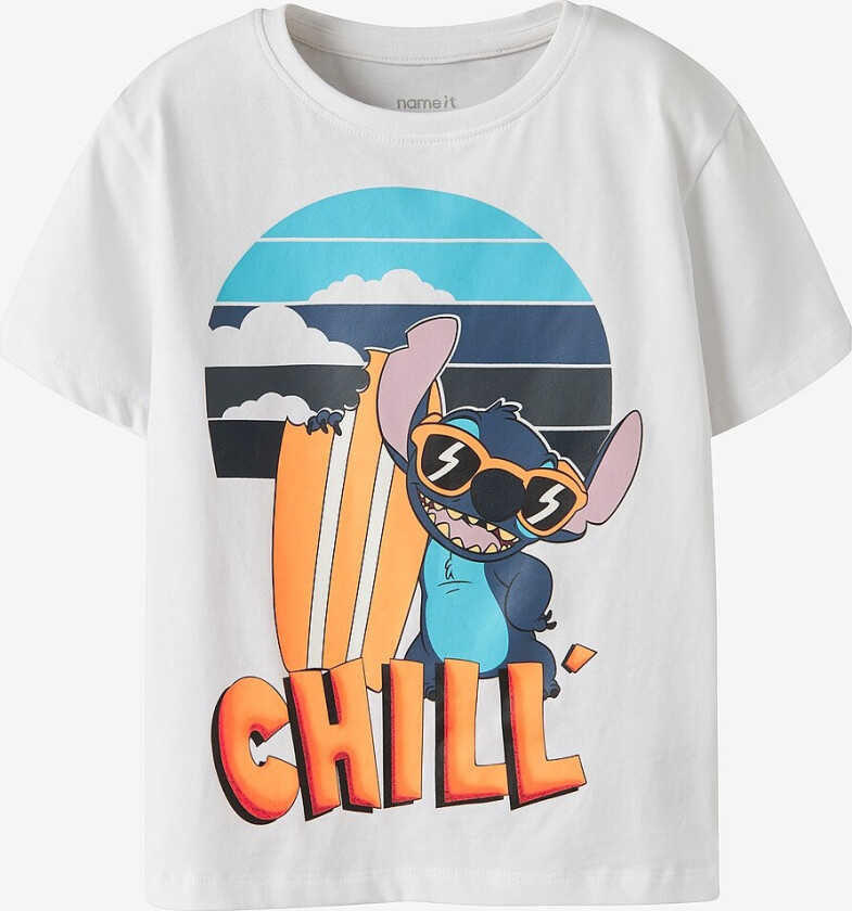 T-skjorte nmmMamba Stitch SS Nreg Top Box - Hvit