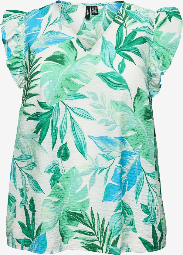 Topp vmcJosie SL V-neck Wvn GA Cur - Hvit