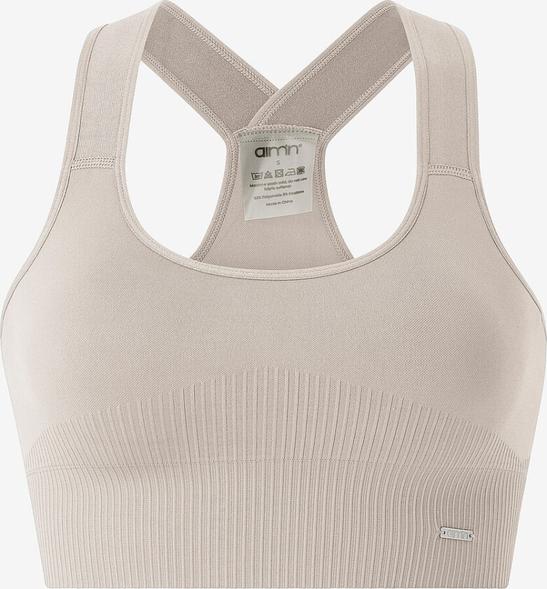 Sports-bh Black High Support Ribbed Bra - Brun