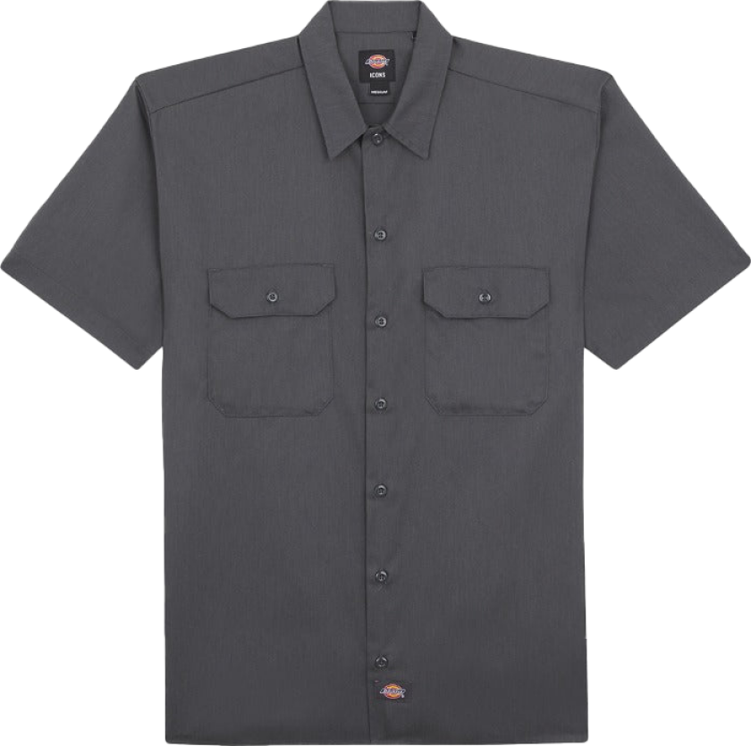 Men's Work Shirt Shortsleeve Rec Charcoal Grey