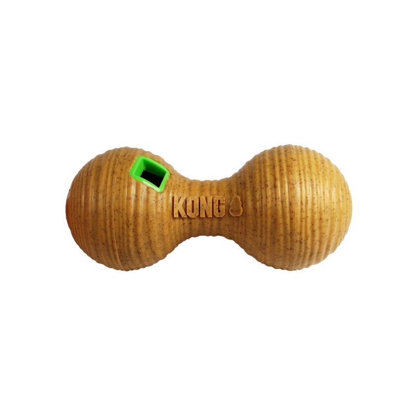 Bamboo Feeder Dumbbell, lysebrun - Str M: ca L 20 x B 9 cm