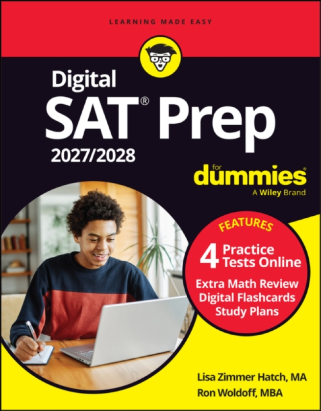 Digital SAT Prep 2027/2028 For Dummies Book + 4 FullLength Practice Tests & Flashcards Online
