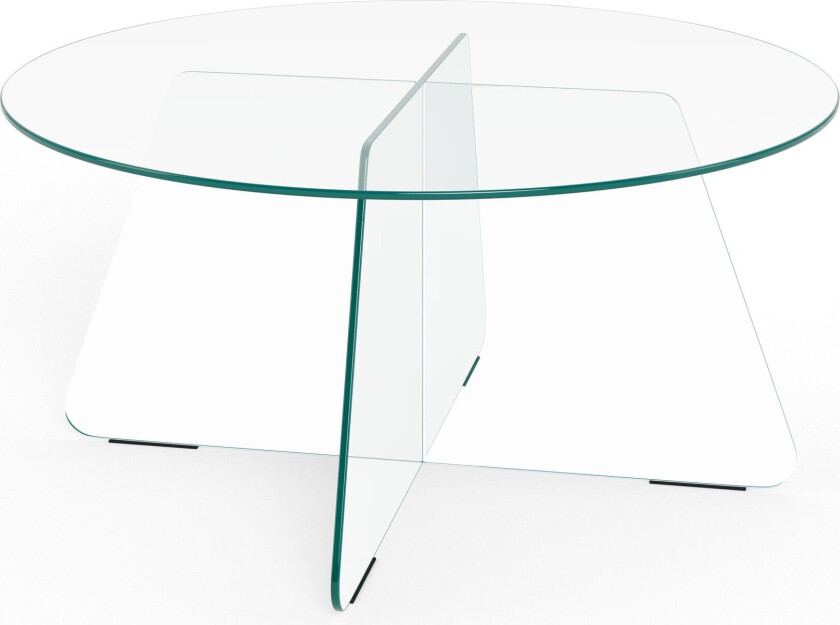 Ryvos salongbord i glass 80 cm rundt - Krystallklar