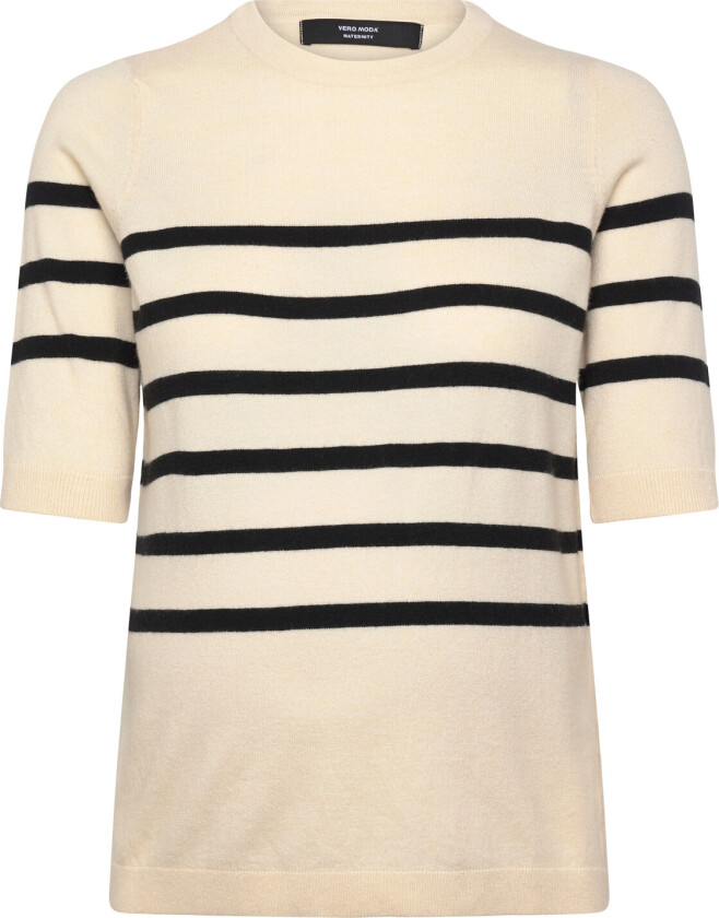 Vmmsaba Plain Ss O-Neck Pullover - Cream - M