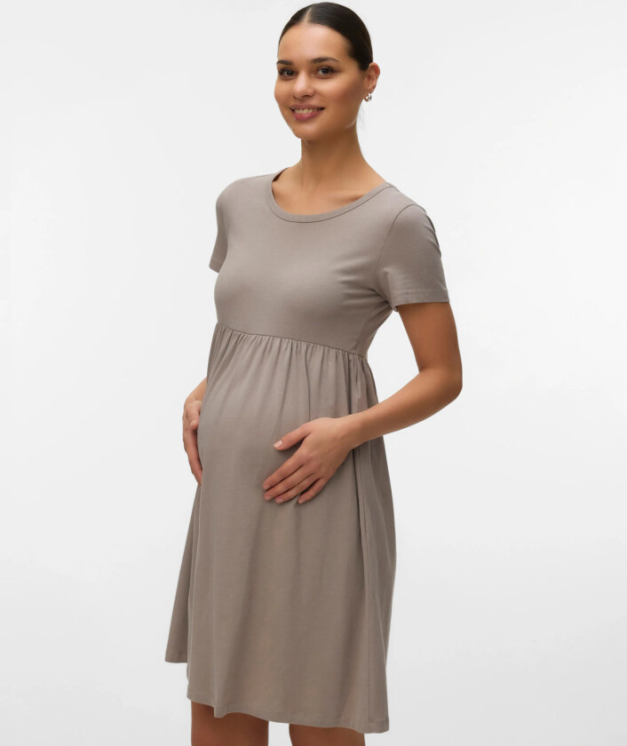 Mlmia Ss Jrs Abk Skater Dress Noos - Brown - S