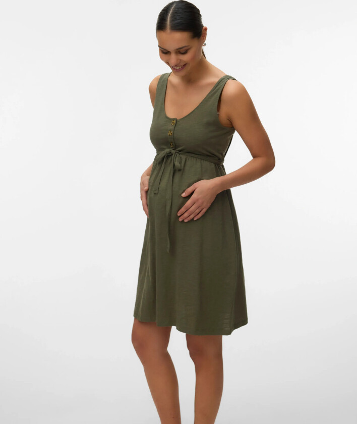 Mlivy Lia Sl Jrs Abk Dress 2F Noos - Khaki green - XXL