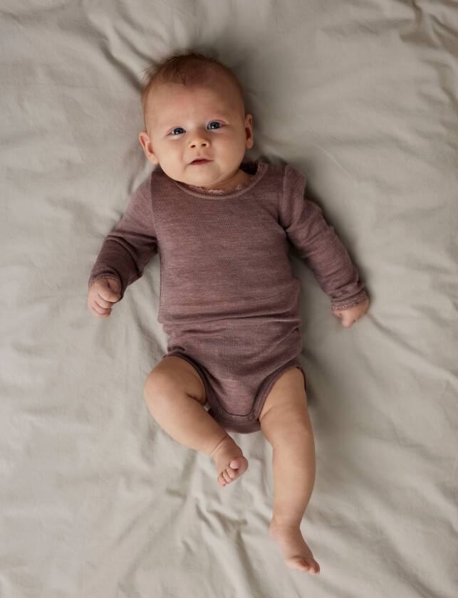 Nbfwang Wool Needle Ls Body Solid Noos - Pink - 80