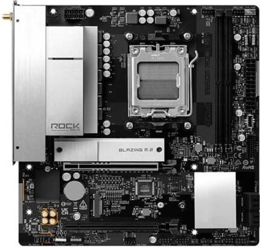 B850M Rock WiFi - motherboard - micro ATX - Socket AM5 - AMD B850 Hovedkort - AMD B850 - AMD AM5 socket - DDR5 RAM - Micro-ATX