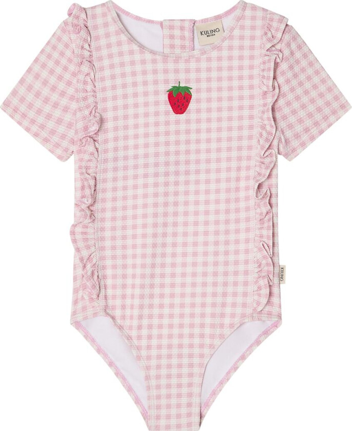 Symi UV-badedrakt Pink Gingham Pink Gingham 122/128 cm Rosa 122/128 cm unisex