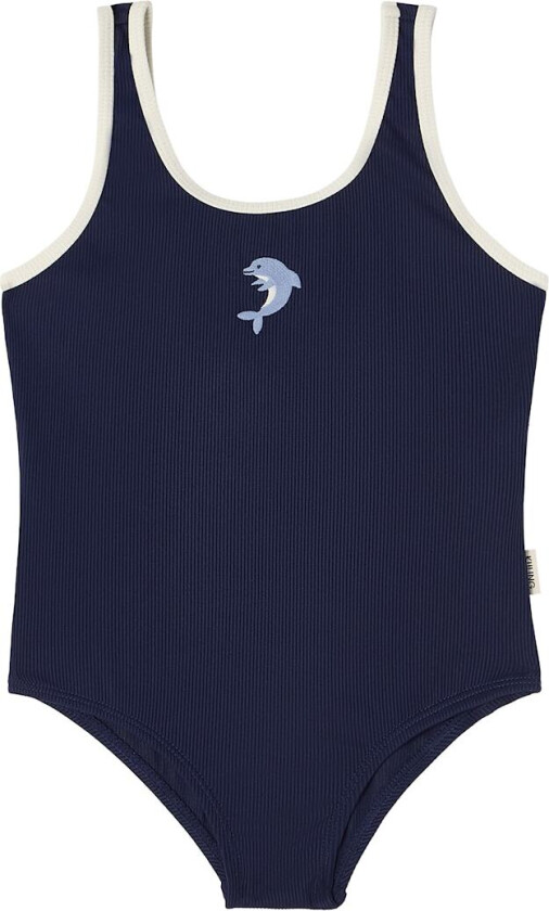 Milos UV-badedrakt Navy Navy 122/128 cm Marineblå 122/128 cm unisex