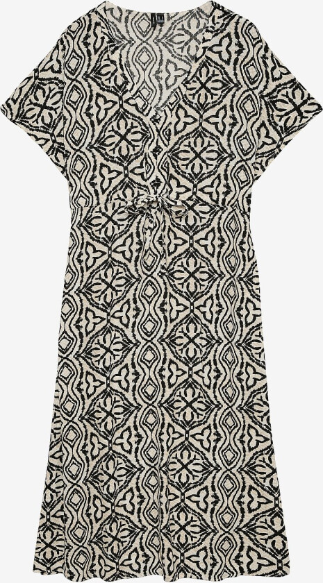 Kjole vmcMenny SS 7/8 Kaftan Wvn GA Curve - Beige