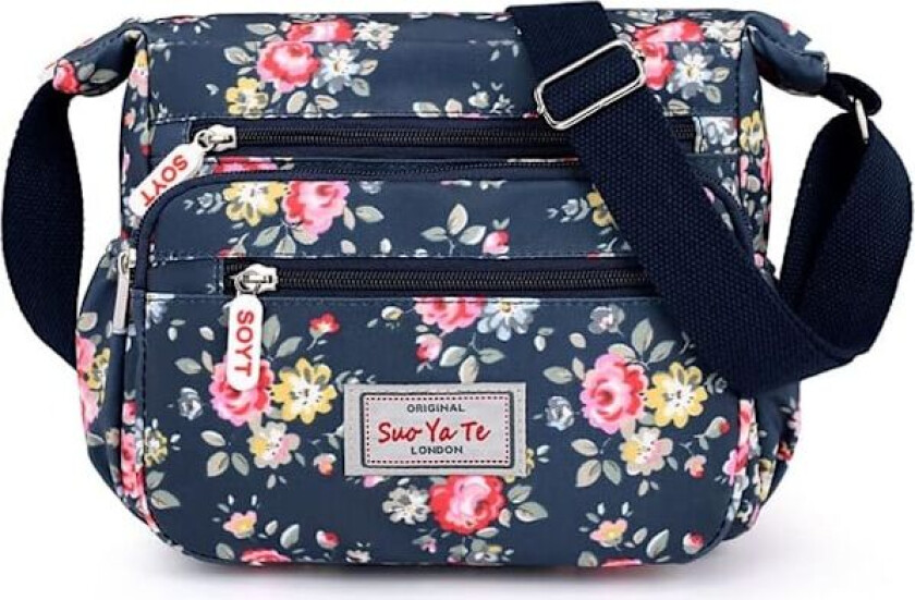 Dame Multi-lomme Casual Crossbody Håndvesker Vanntett Skulderveske Nylonvesker