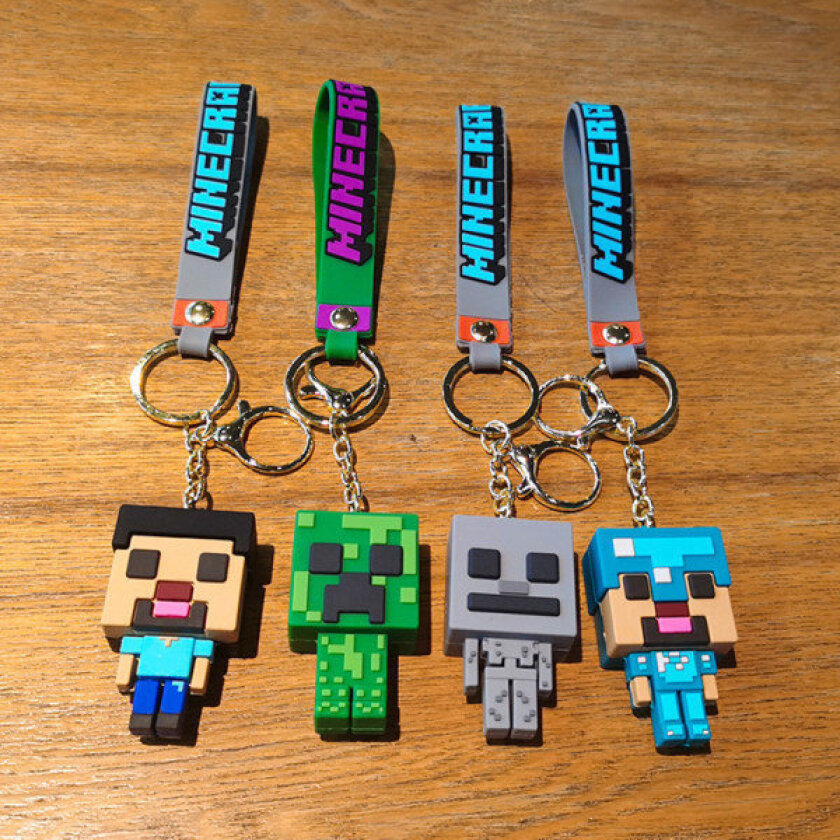 Klassisk Minecraft-figurmodell leksak nyckelring Min värld Stev D