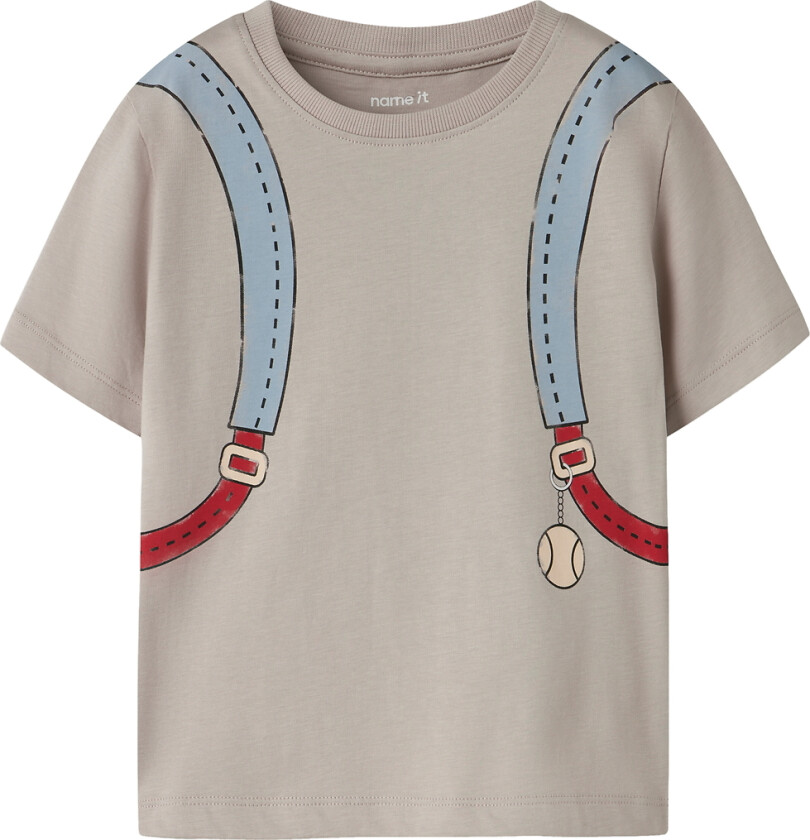 T-skjorte - NmmFum - Chateau Gray - - 2 år (92) - T-skjorte