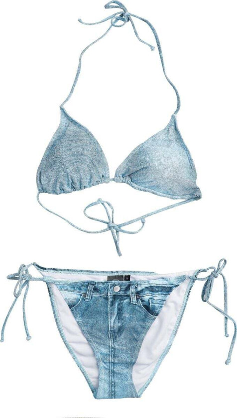 Bikinisett - Basic - S til XXL - Damer - blå