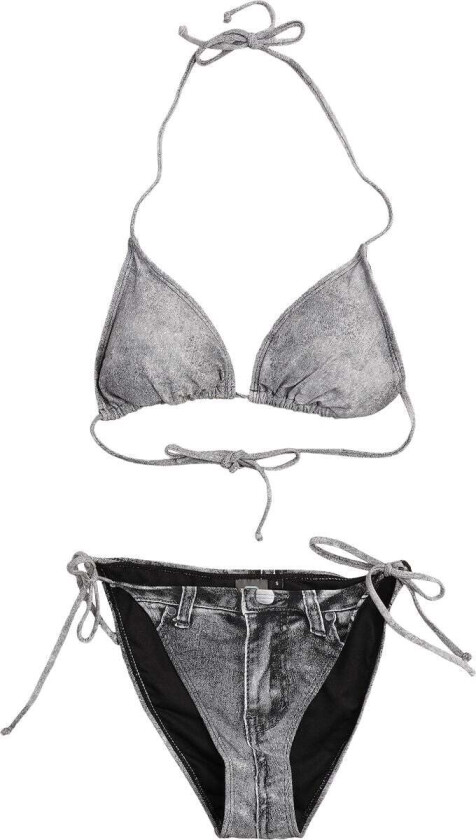 Bikinisett - Basic - S til XXL - Damer - grå