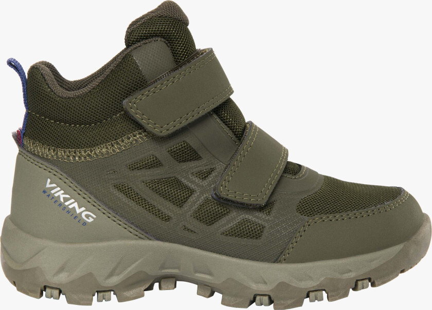 Bilde av Track Mid WP 2V Kids Sneaker Black Olive Waterproof Velcro