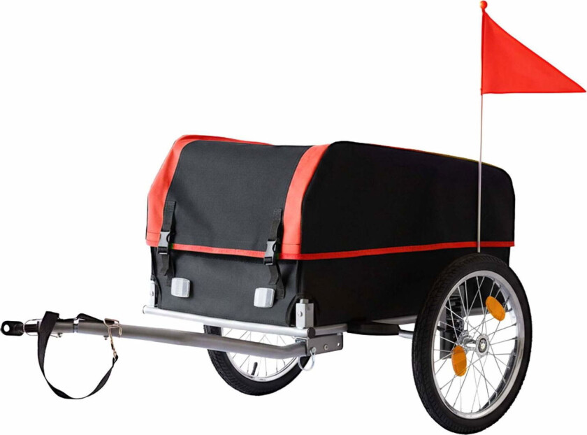 Sammenleggbar sykkelvogn med værbestandig trekk
