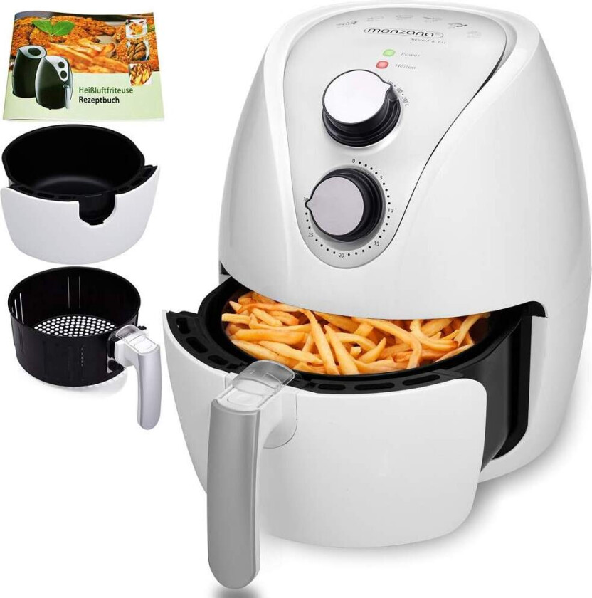 Airfryer 9-i-1 hvit, 3,6 l, 1500 W, sunn matlaging