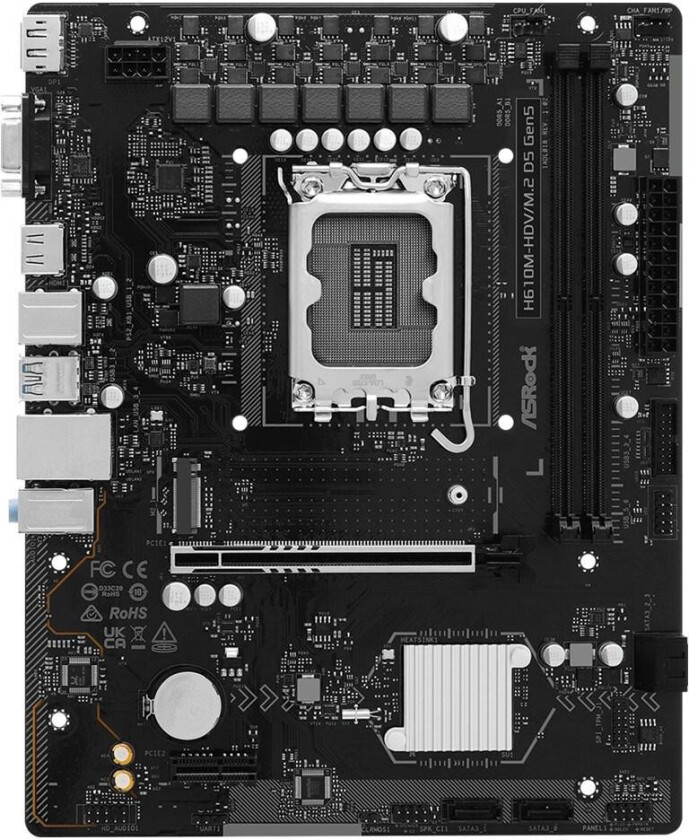 H610M-H2/M.2+ Hovedkort - Intel LGA 1700, MicroATX, Gen5, D5