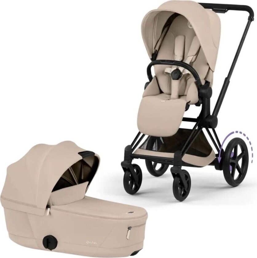 Bilde av ePriam barnevogn Matt Black/Cozy Beige