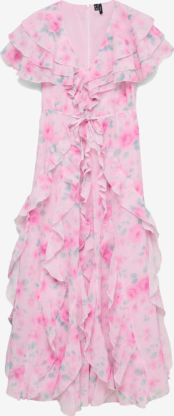 Maxikjole vmSabrina SS Maxi Flounce Dress - Rosa