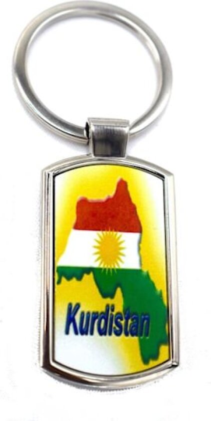 Kurdistan kartflagg nøkkelring