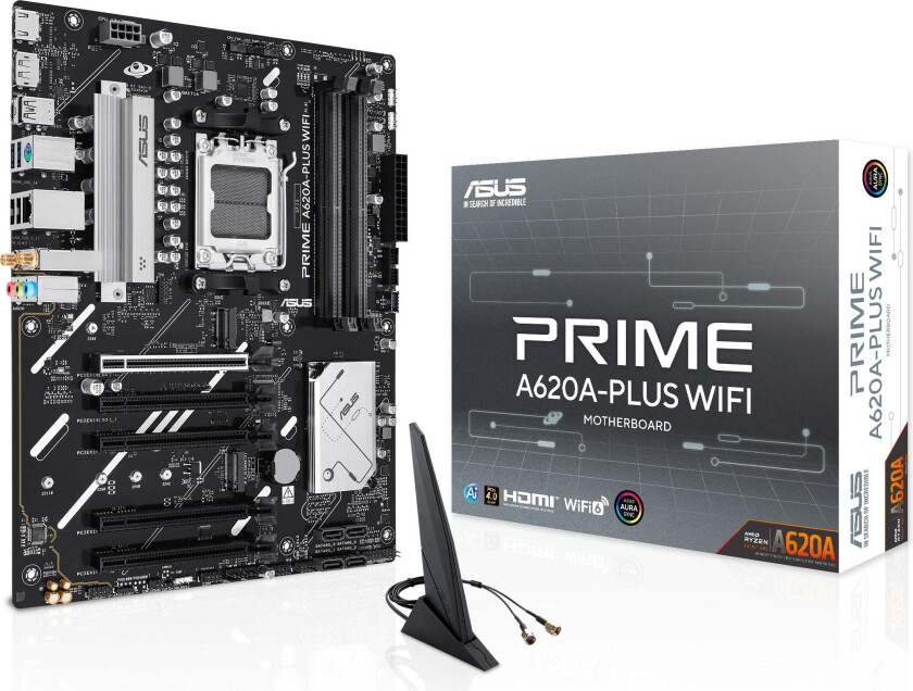 PRIME A620A-PLUS WIFI ATX motherboard 4xDDR5 1xPCIe 4.0 2xM.2 1xHDMI 1xDisplayPort 4xSATA