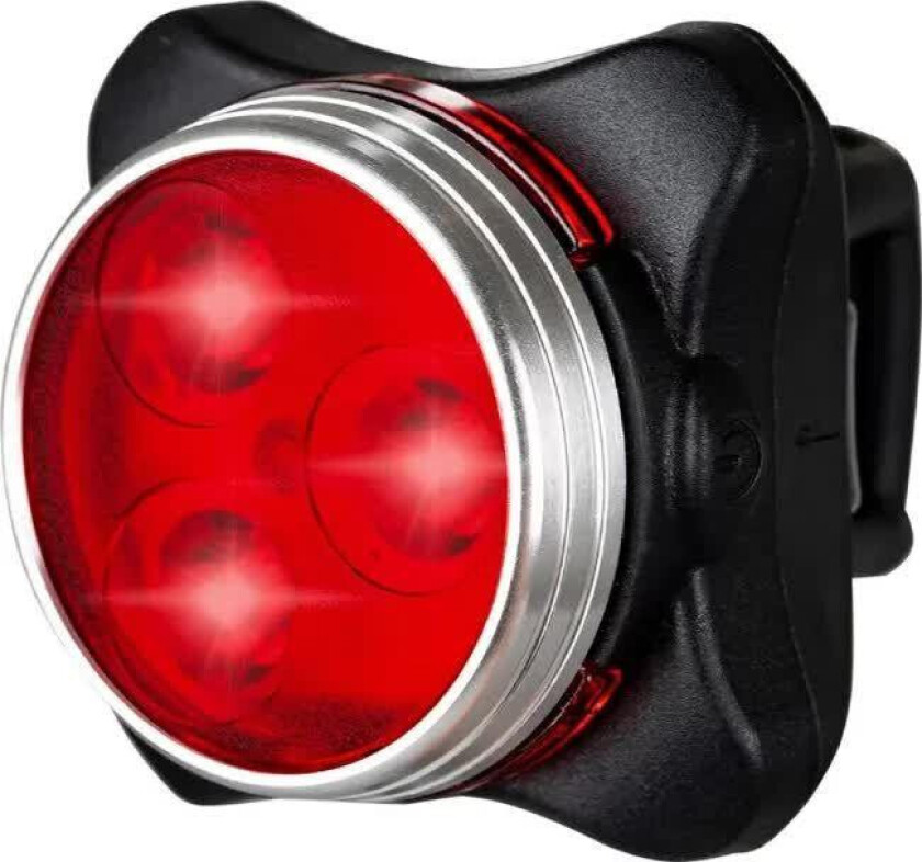 VA0117 Sykkellykt - R??d LED, USB-lading (5 timer batteritid)