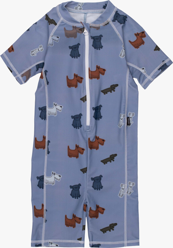 Cyprus UV-Drakt, Blue/Light Blue, 122-128 - UV Klær - Elastan,Nylon