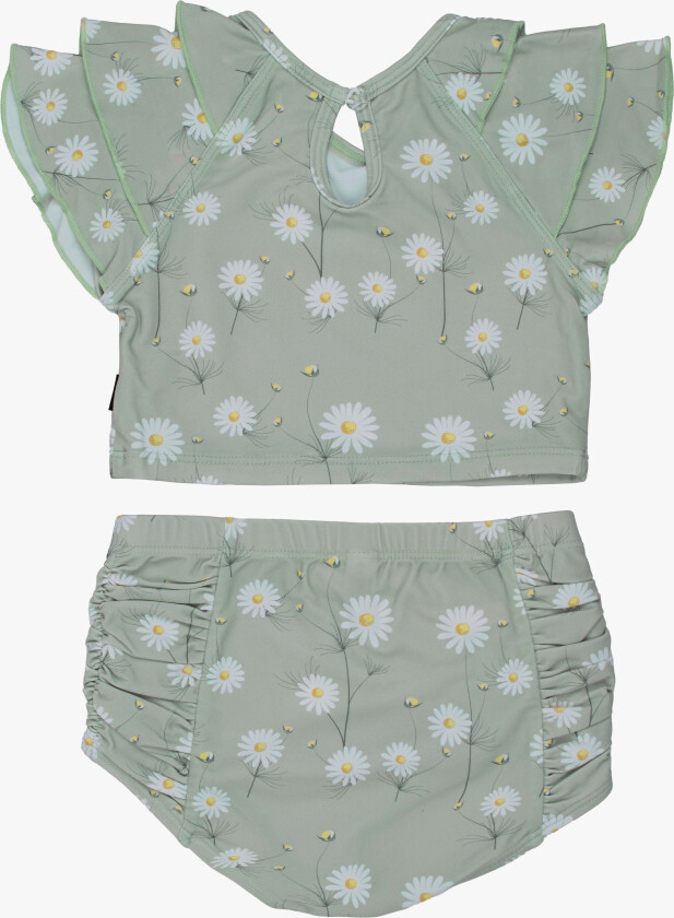 Lola Bikini, Green/White, 98-104 - Badetøy - Elastan,Nylon