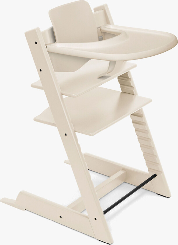 Tripp Trapp Matstol Bundle inkl. Brikke, Vanilla White - Matstoler - Bøk