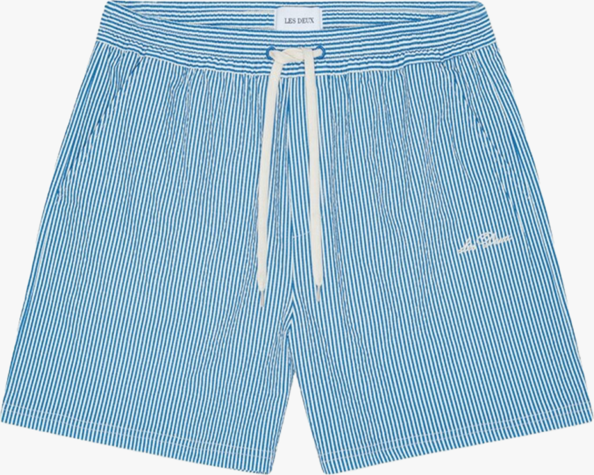 Stan Stripe Seersucker Swim Shorts - Blå - Herre - Shorts - Badeshorts