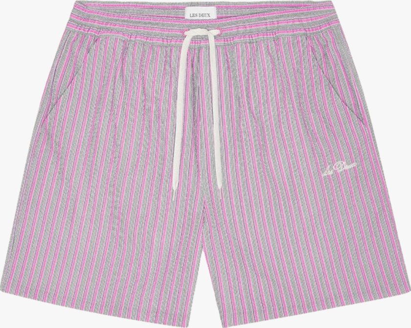 Stan Stripe Seersucker Swim Shorts - Rosa - Herre - Shorts - Badeshorts