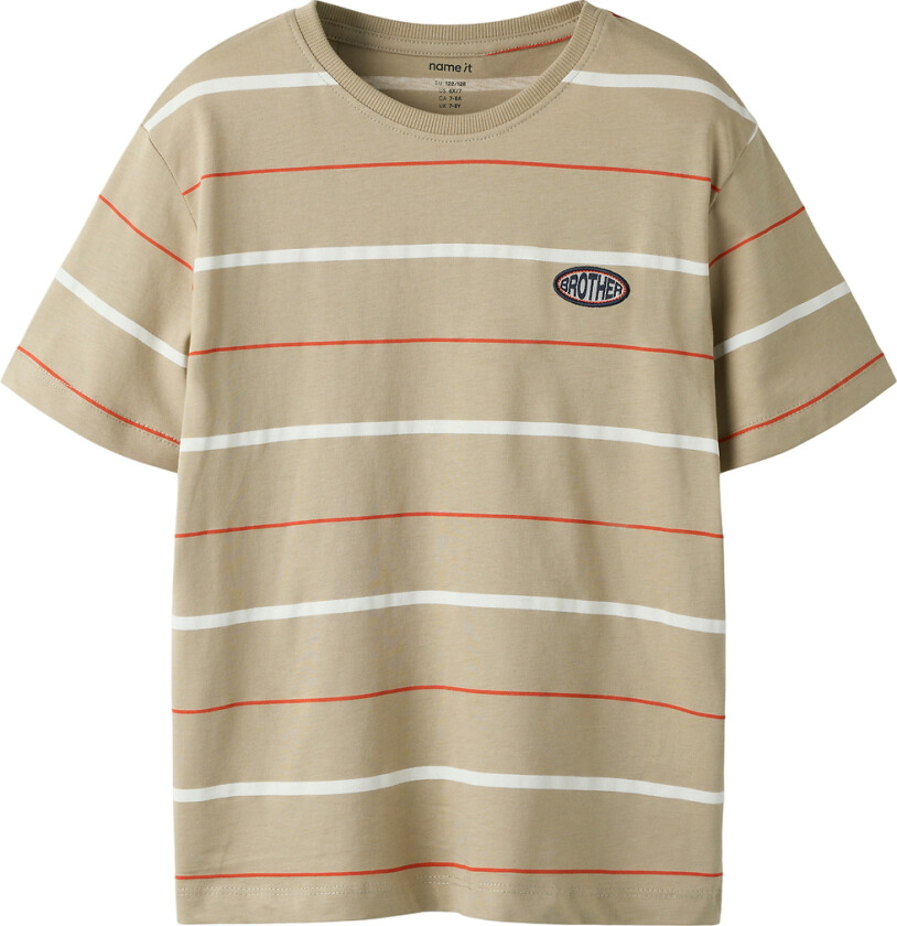 T-skjorte - NkmFritz - Aluminium - - 7-8 år (122-128) - T-skjorte