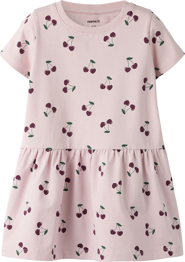 Kjole - NmfFiora - Violet Ice/Kirsebær - - 6 år (116) - Kjole