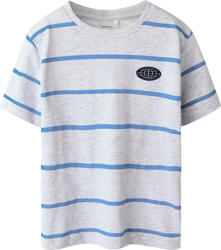 T-skjorte - NmmFritz - Light Grey Melange - - 5 år (110) - T-skjorte